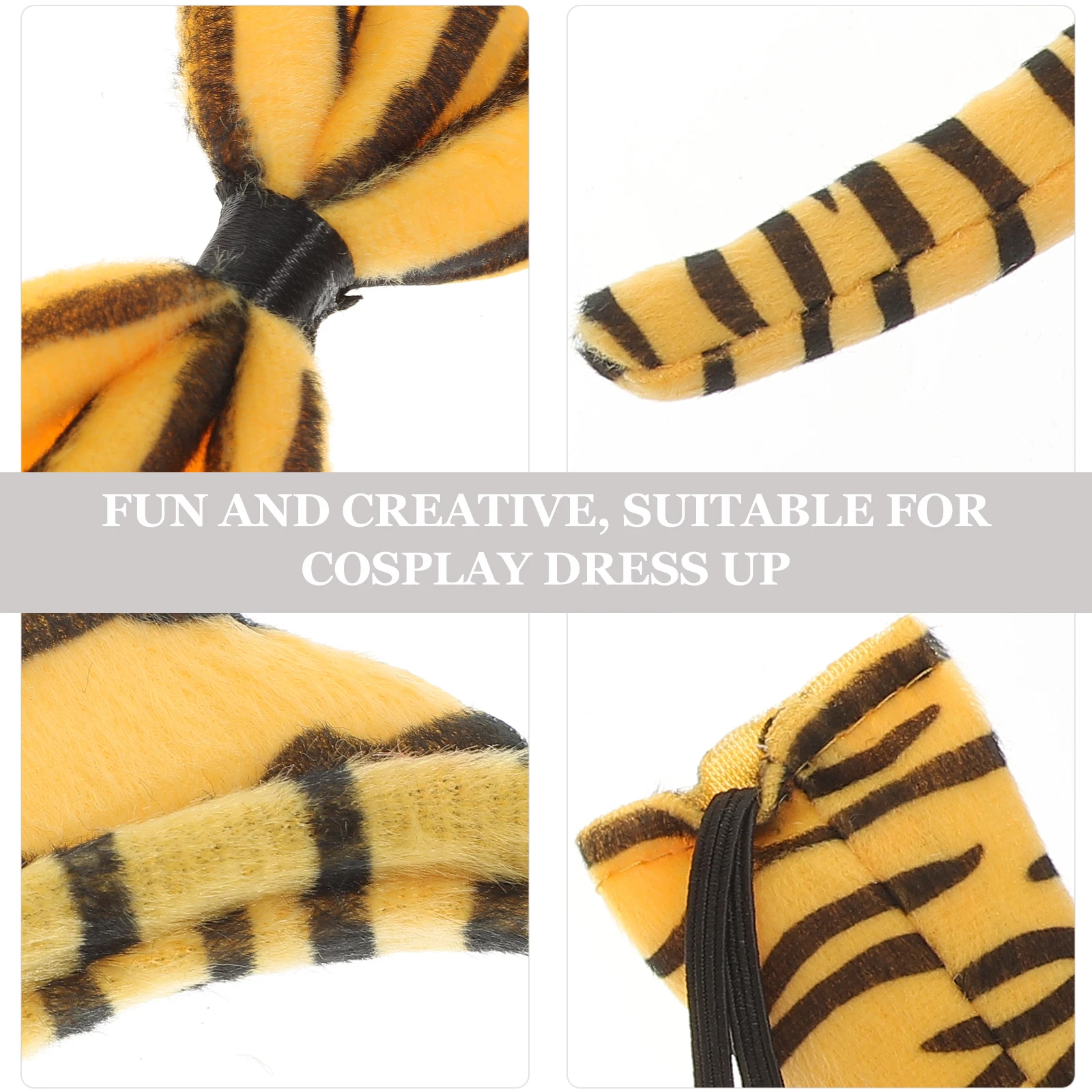 

Tiger Headband Tail Costume 3 Sets Tiger Ears Headbands for Women Kids Adult Accessories Halloween Cosplay Headwear
