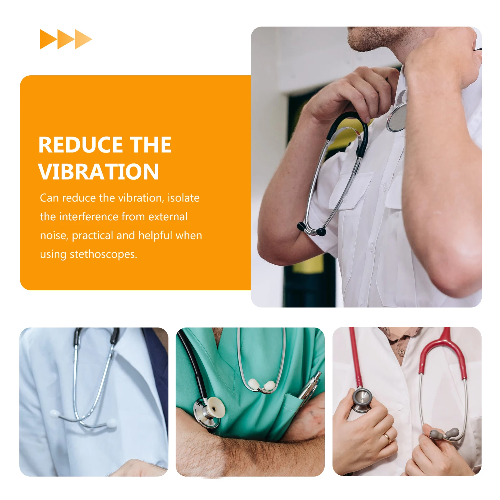 

2 Sets Replacement Ear Tips For Stethoscope Soft Pvc Medical Earbuds Noise Isolating Comfortable Doctor Clinic Use Accessory
