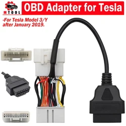 Adaptador OBD para Tesla Model 3/Y 3 Y, Cable de diagnóstico OBD2 para escanear mi arnés de modelo Tesla, Cable electrónico de vehículo de energía nueva