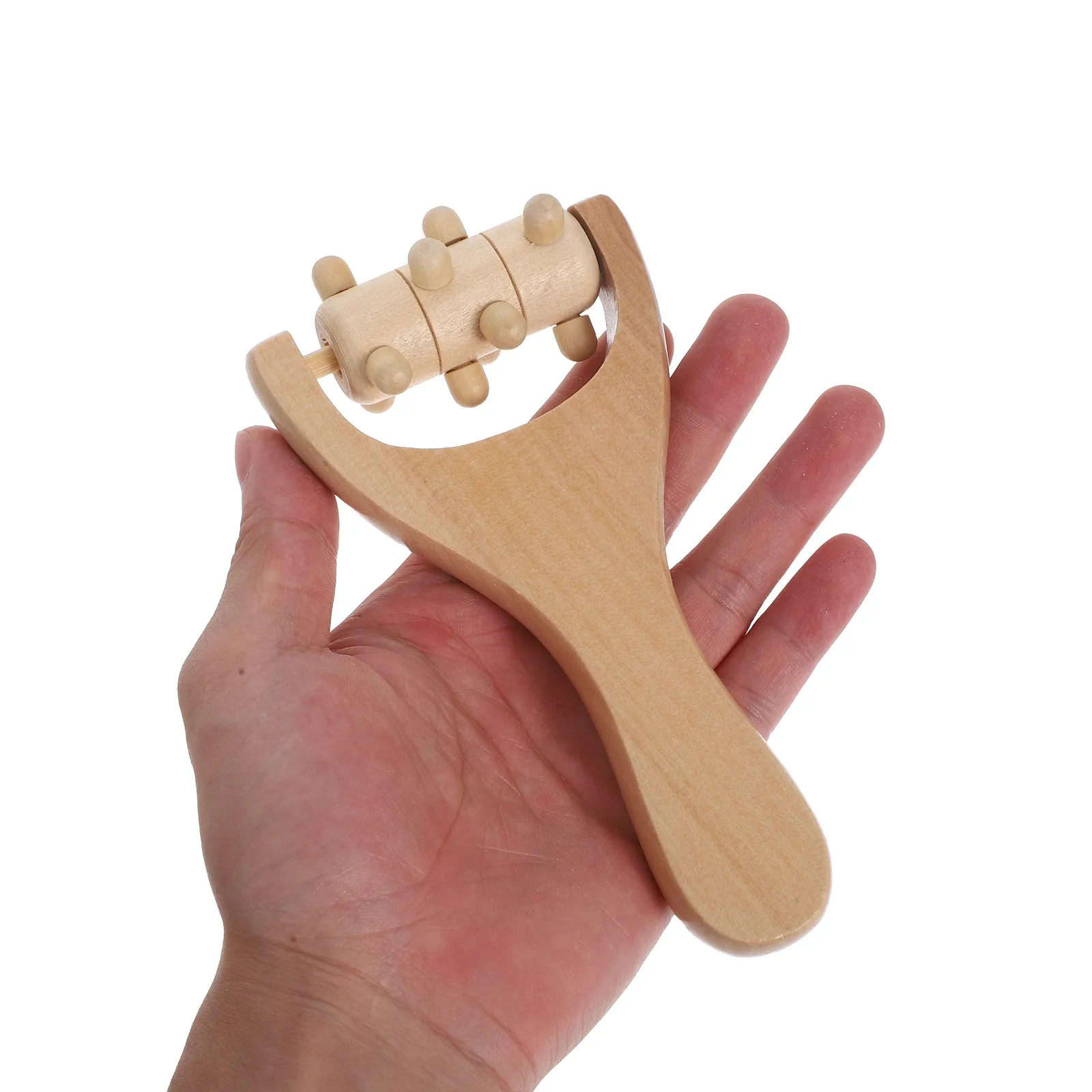4Pcs Wooden Massage Tool Set Ergonomic Handheld Body Roller Kit for Self Massage Back Legs Shoulders Face Natural Eco Friendly