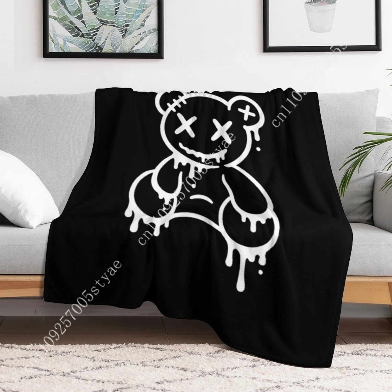 بطانيات الفلانيل على شكل دب صغير XX ناعمة ومريحة ودافئة، مثالية للقيلولة في الشتاء، للمنازل والمكاتب والسفر والتخييم والمزيد