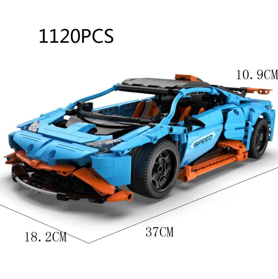 Technische 1:12 Schaal Radio 2.4ghz Afstandsbediening Bull Super Sport Auto Huracan EVO Bouwsteen RC Voertuig Baksteen Supercar Speelgoed