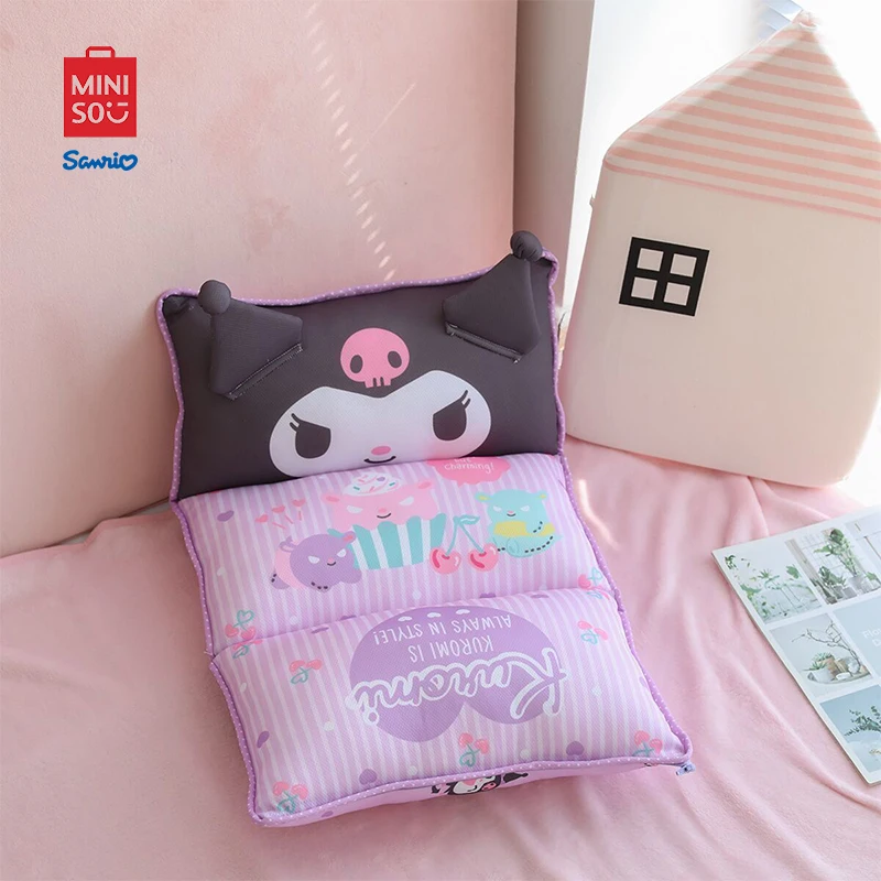 MINISO Cinnamon Nap Sleep Pillow Cartoon My Melody Chair Backrest Kawaii Plush Chair Lumbar Support Pillow Kuromi Cushion