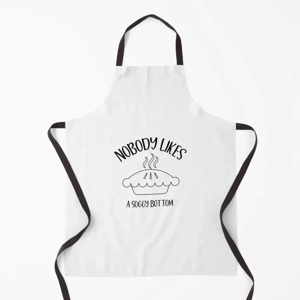 

nobody likes a soggy bottom black design Apron For Kitchen Hairdressing Kitchen on the wall Apron