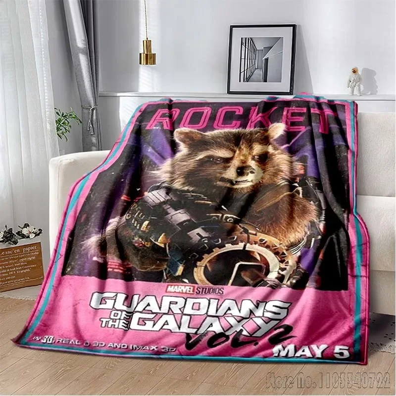 Anime Marvell Guardians of the Galaxy HD Poster Printed Blanket Travel Picnic Blanket Children's Adult Household Blankets Gift