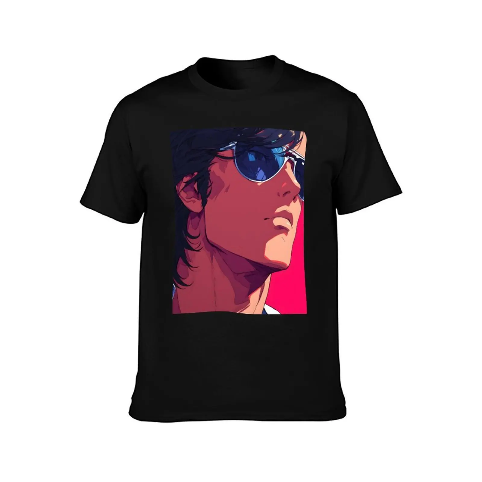 Ryo Saeba - City Hunter 2 T-Shirt Summer Casual Cotton Tee Oversized Streetwear Tops Vintage Graphic Print Unisex Men Women
