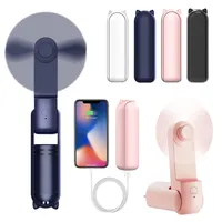 Mini Handheld Fan Portable Foldable USB Rechargeable with Power Bank - Cooling Pocket Fan for Outdoor Travel Office electric fan