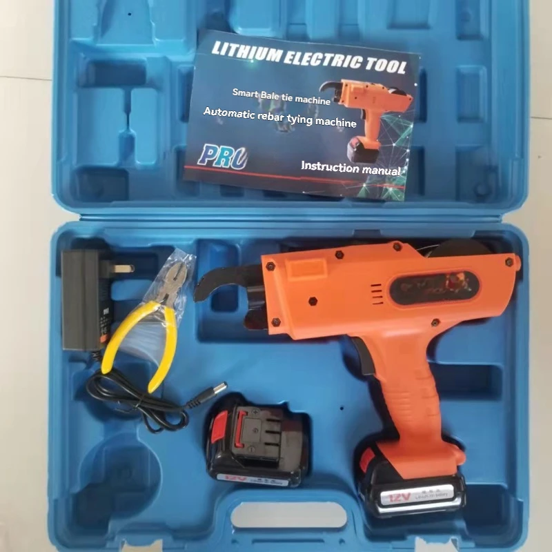 Automatic Rebar Tying Tool Rechargeable Lithium Battery Electric Rebar Tyer Gun with Steel Wire for Construction Binding