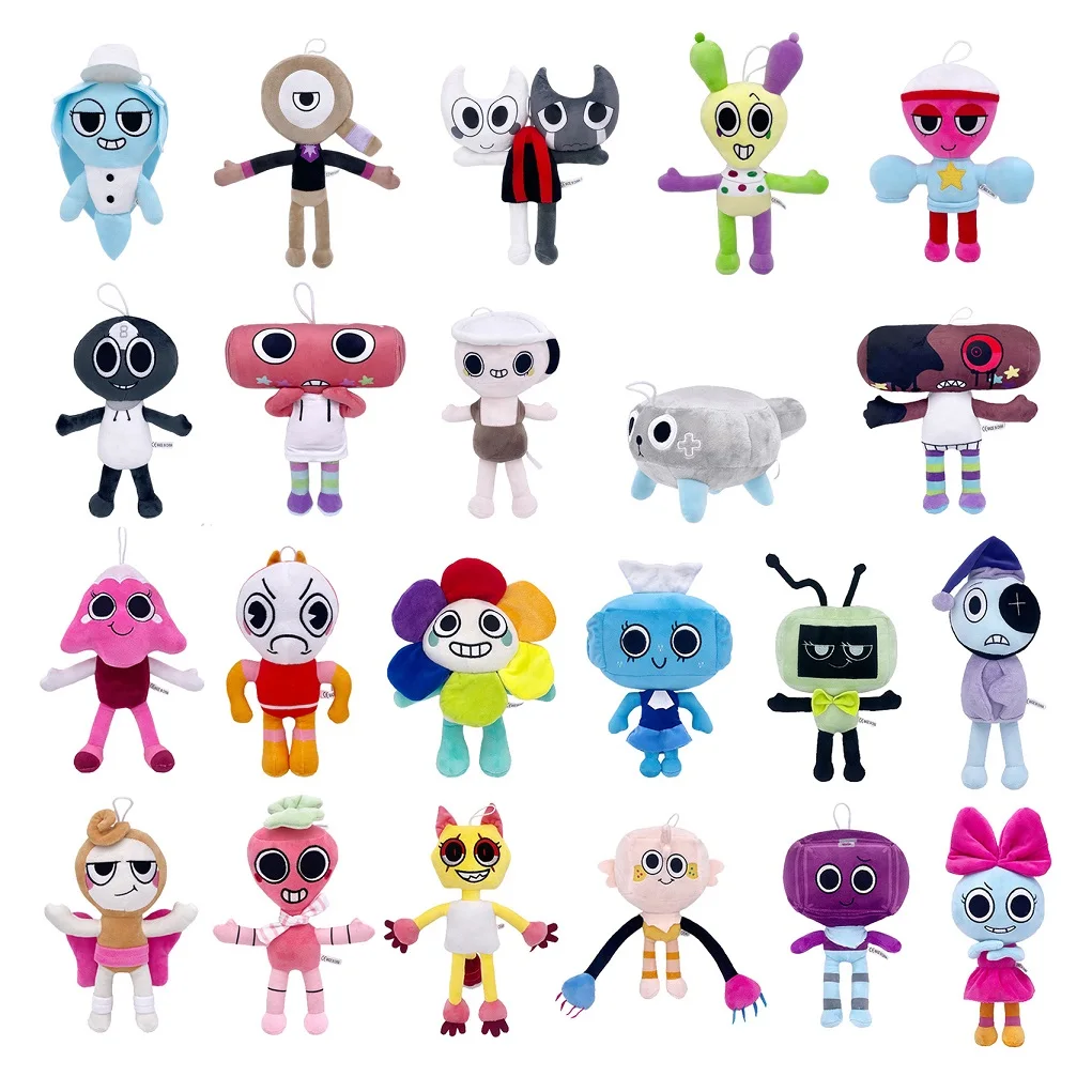 

35cm Dandy's World Plush Cute Dandy World Scrap Stuffed Horror Game Goob Pebble Plushie Soft Pillow Doll Children Gifts Doll Bir