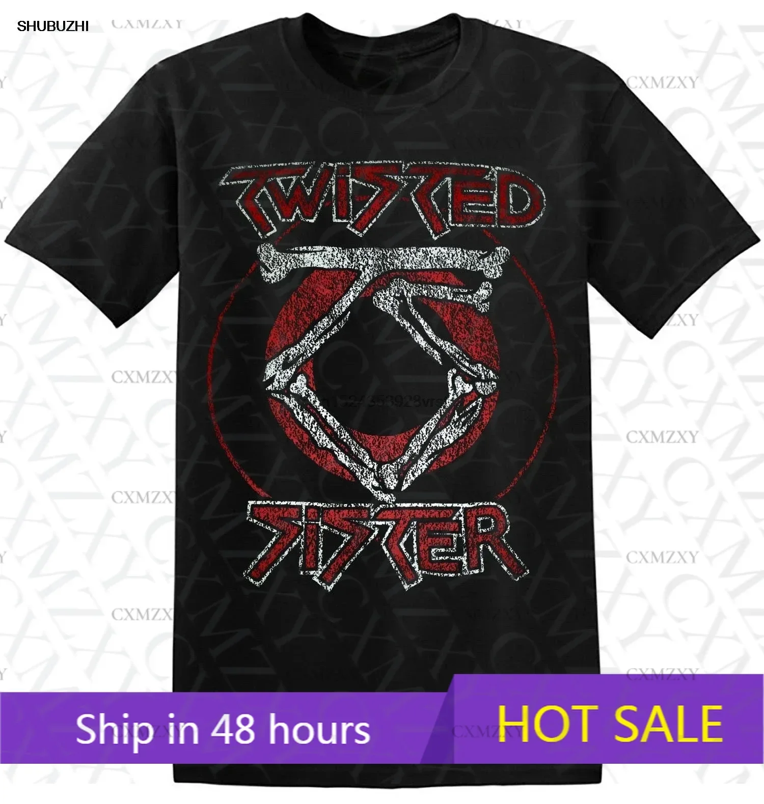 

Twisted Sister T Shirt Cool New Black Graphic Print Heavy Rock Band Tees 1-A-202 Hip Hop Tee T Shirt top tee Fashion T Shirt