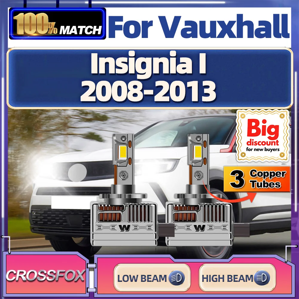 

CROSSFOX Canbus Upgrade LED Xenon HID Headlight Bulbs Headlamp Ampoules For Vauxhall Insignia I 2008 2009 2010 2011 2012 2013