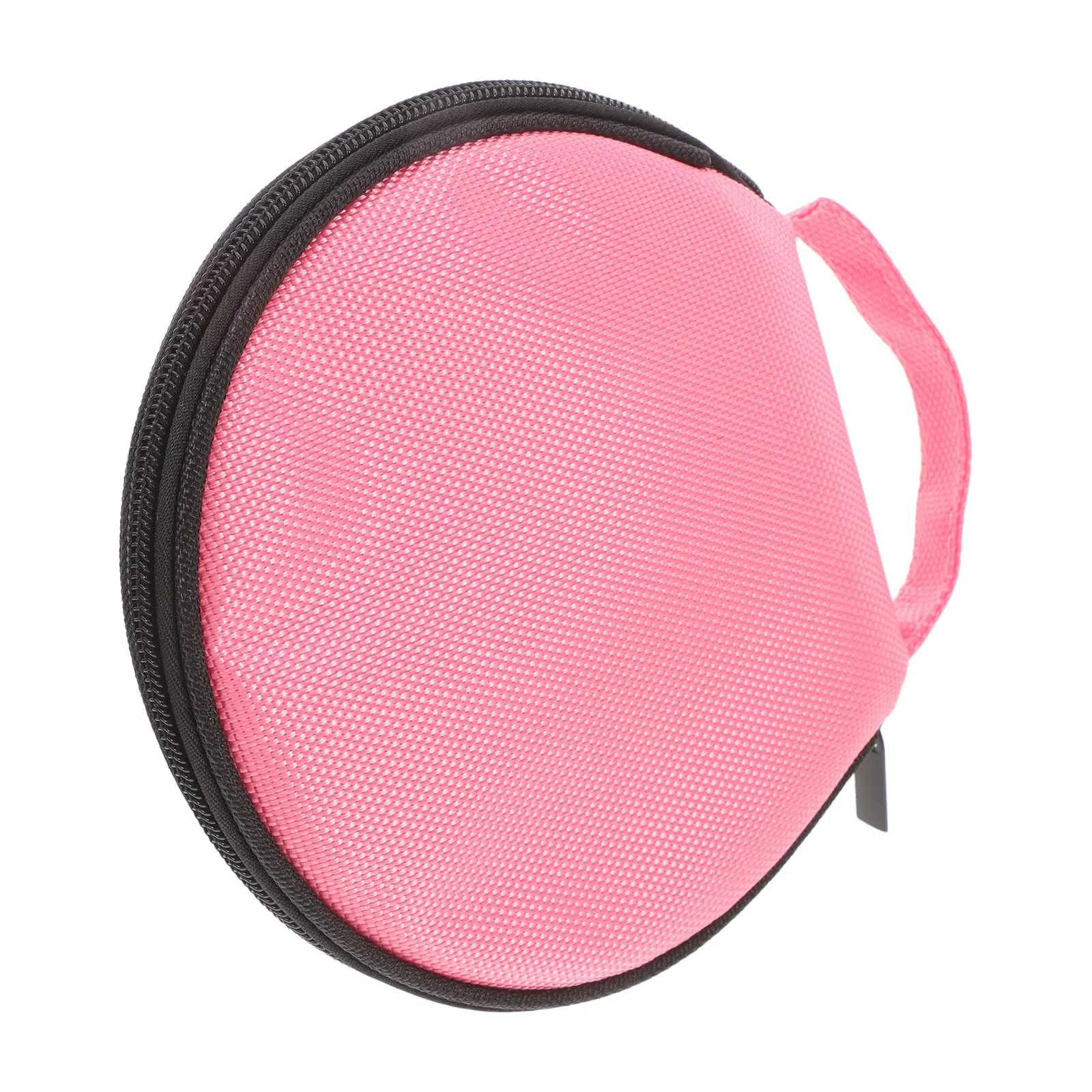 Oxford Cloth Round Cd Storage Case Portable Compact Design Protective Media Organizer for Car Interior Home Use Travel Dvd Cd