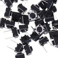 100Pcs Mini Micro Momentary Tactile Push Button Switch 6*6*5mm 2 Pin ON/OFF Keys Button DIP 6x6x5mm