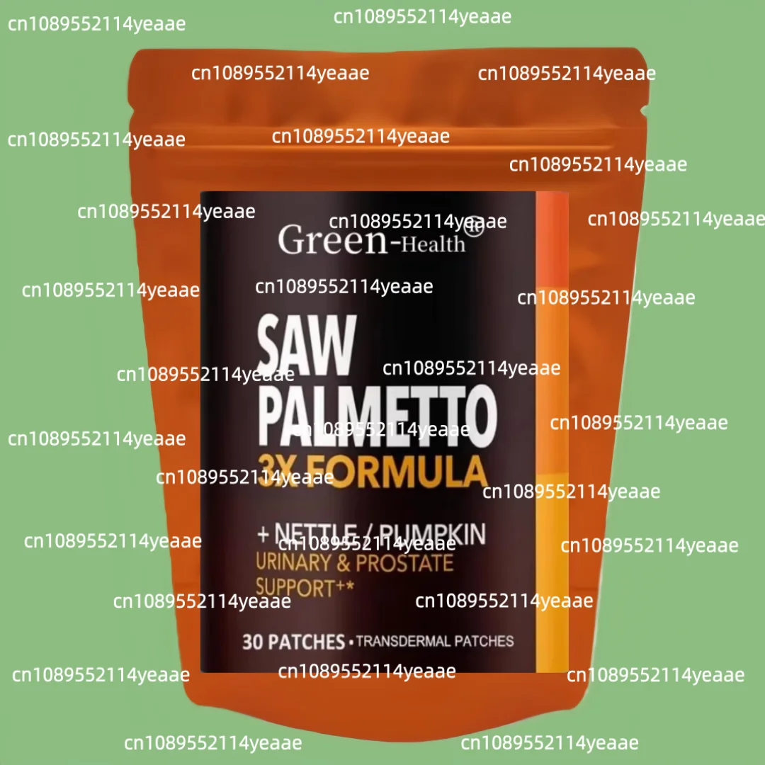 Saw PalmettoTransdermal Patches Stinging Nettle Pumpkin Seed Extract Urinary Health Prostate Support for Men's Health 30 Patches