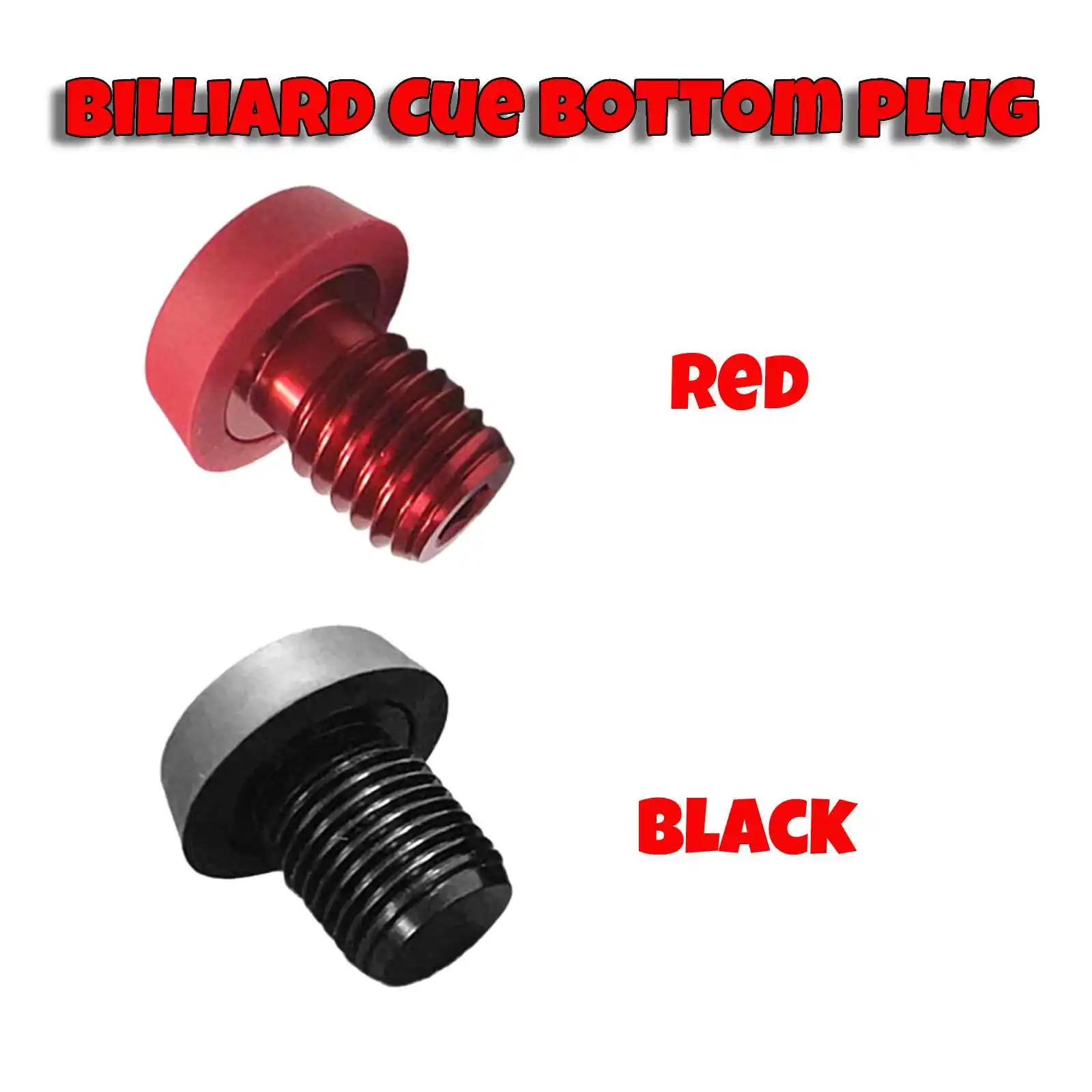 Billiard Cue Bottom Plug Drop Resistant Practical Billiard Cue Rubber Screw Fall Protection Replacement Accessory