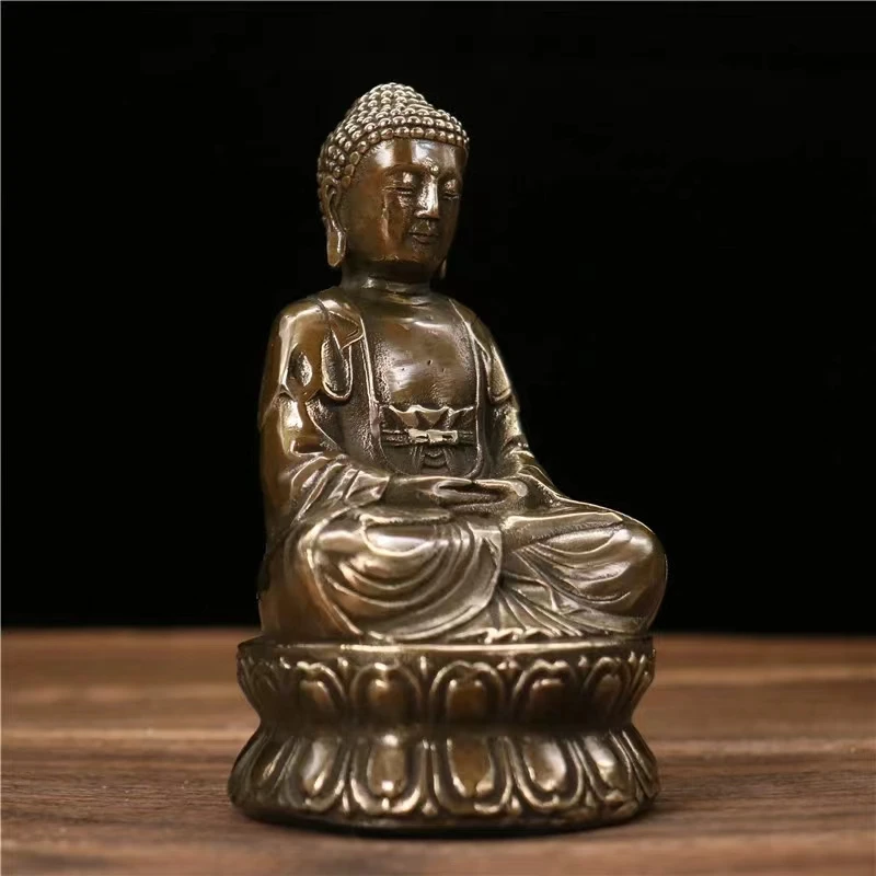 Elaborate Chinese Tibet Buddhism Copper Shakyamuni Sakyamuni Amitabha Buddha Statue