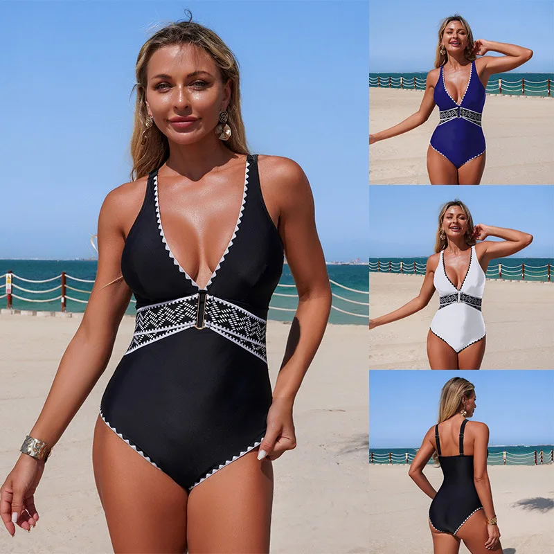 

Женский купальник из нейлона, цельный, с цветочным принтом