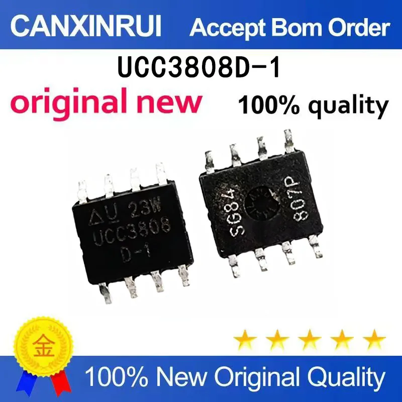 

（5-100 pieces）New UCC3808DTR-1 SOP8 silk screen UCC3808D-1 switch controller chip IC
