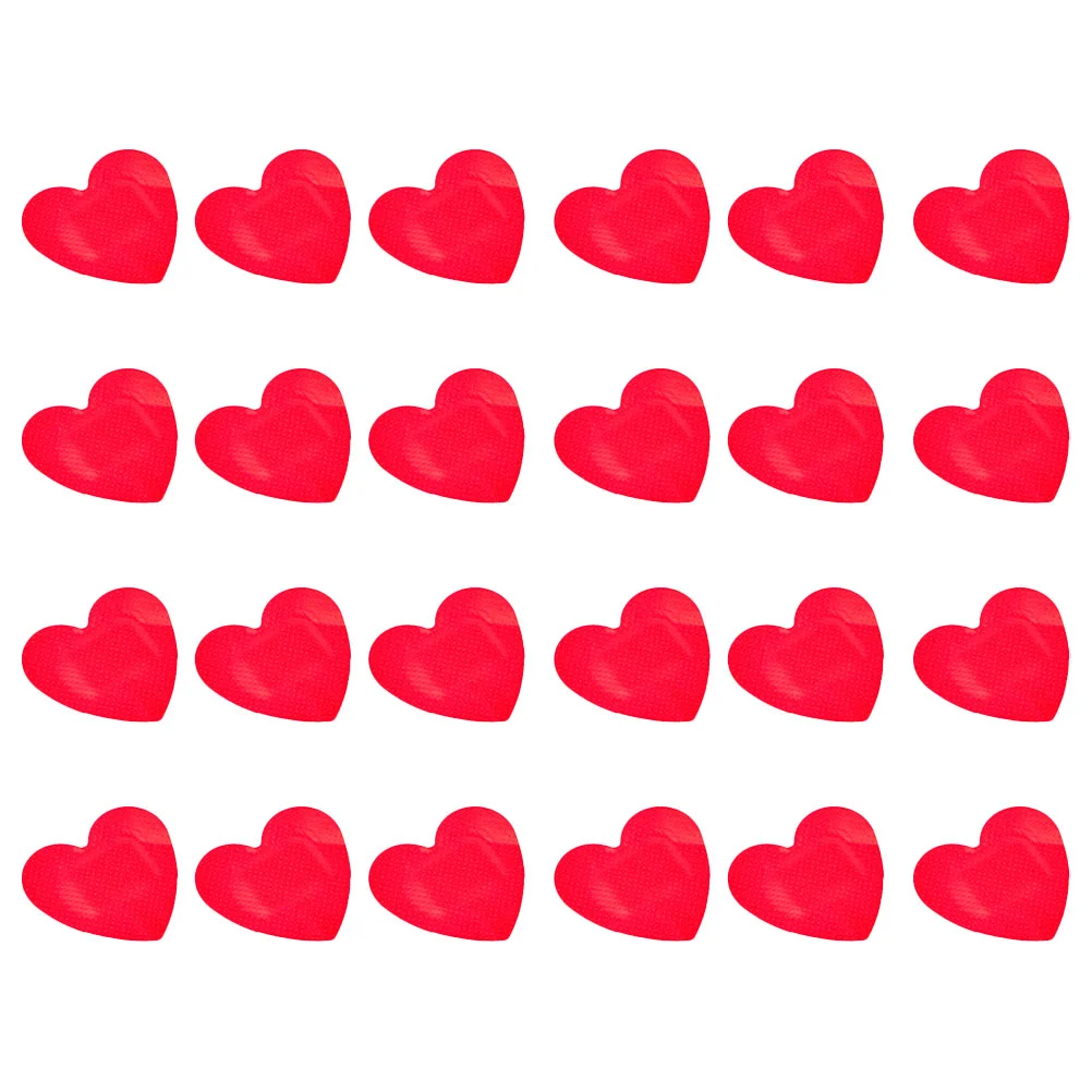 

25 Pcs Love White Out Tape Wounded Shaped Adhesive Bandages Red Waterproof