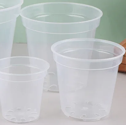 Round Planter Pot Orchid Nursery Container Planter Container Transparent Orchid Container Round Starting Pots