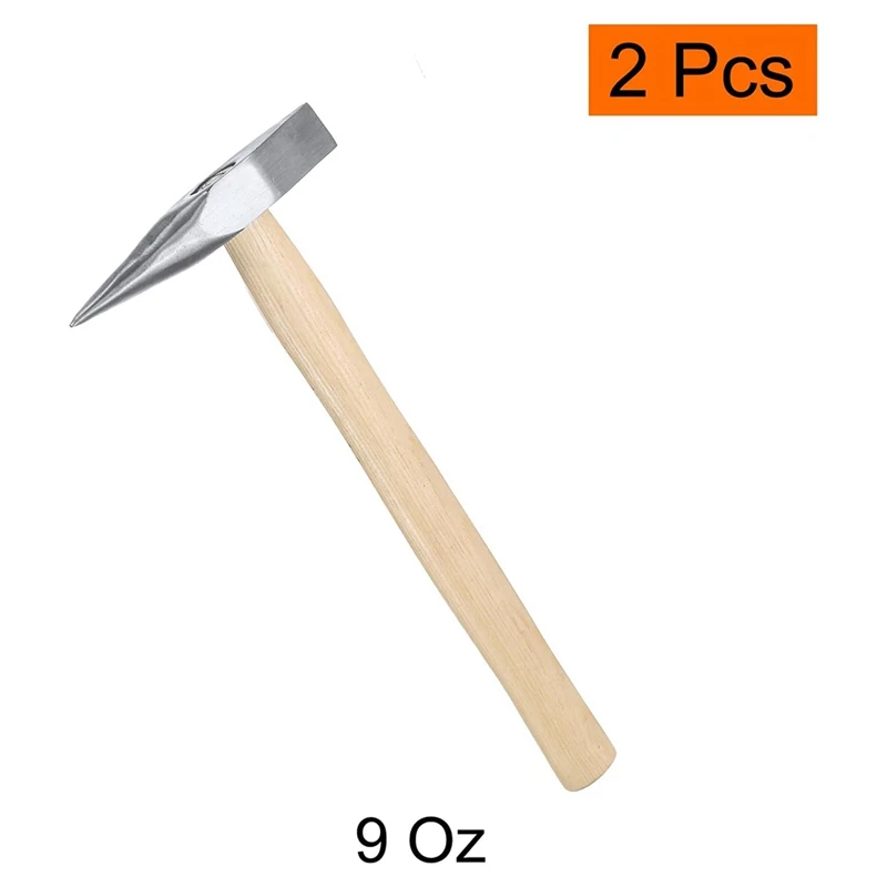 2 ชิ้น 9 ออนซ์เชื่อม Chipping Hammer เหล็ก - ค้อนช่างไฟฟ้าค้อนพร้อมที่จับไม้สําหรับถอด Repairing-AT64