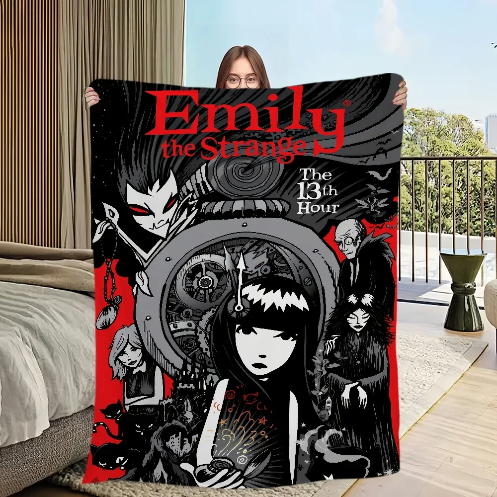 Warm Soft Plush Throw Blanket for Sofa Bedroom Travel Anime Flannel Comfort Gift Emily Strange Book Inspired