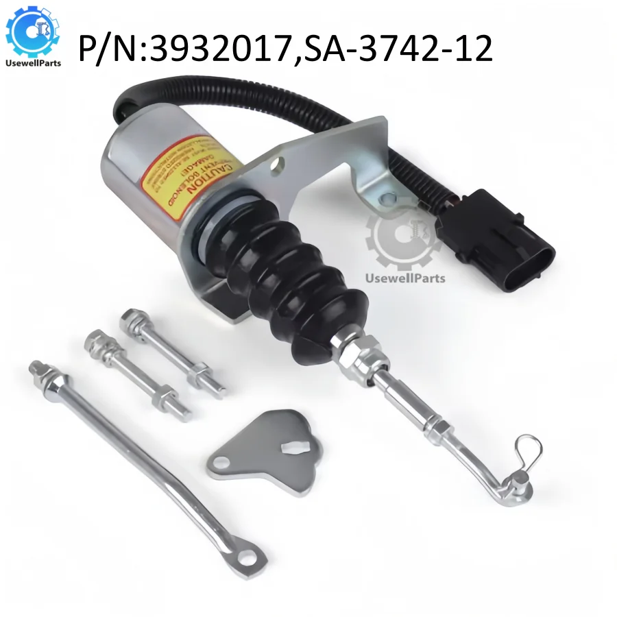 

UsewellParts 3932017 SA-3742-12 Fuel Shut Off Solenoid Coil 12VDC Used For Deutz Bosch RSV Solenoid