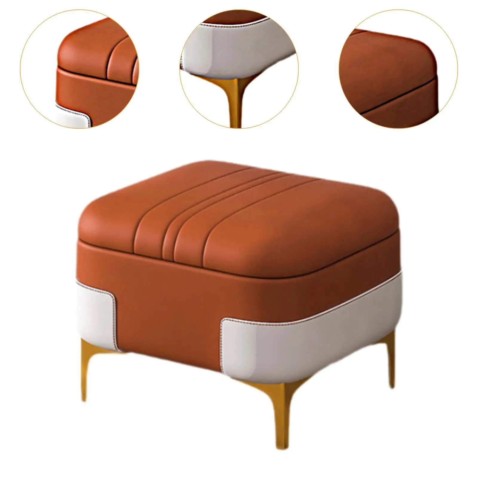 Poggiapiedi portaoggetti Poggiapiedi Sgabello decorativo antiscivolo Sedile Sedia Pouf portaoggetti per casa Comodino Camera da letto Ufficio Appartamento