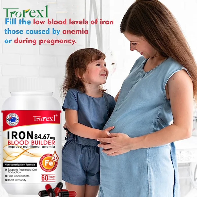 Blood Builder Iron Supplement for Anemia, Cellular Energy ,Promotes Normal Red Blood Cell Production,Increase Iron Levels