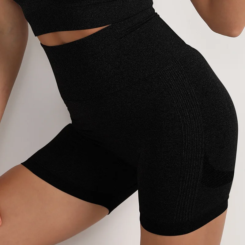 Cross-Border Summer Hot Seamless Sports Tights Women's High Waist Hip Lift Fitness Pants Peach Hip Running Pants Women's