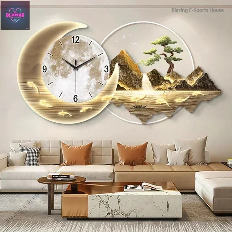 Minimalist Nordic Wall Clocks Led Luxury Big Size Modern Wooden Creative Wall Watch Fashion Horloge Murale Room Decorations