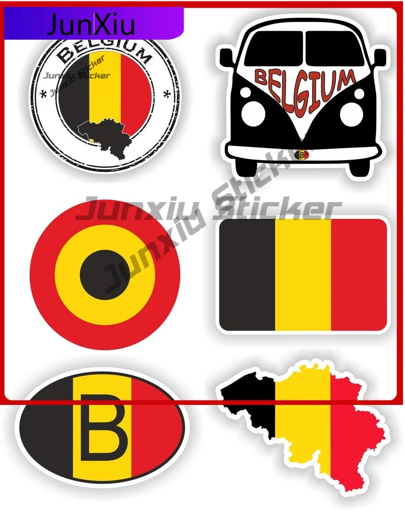 

Belgium Flag Vinyl Stickers Occlusion Scratch Exterior Decals Sticker Camping Car Decoration For Rv Camper Stickers Custom Decal