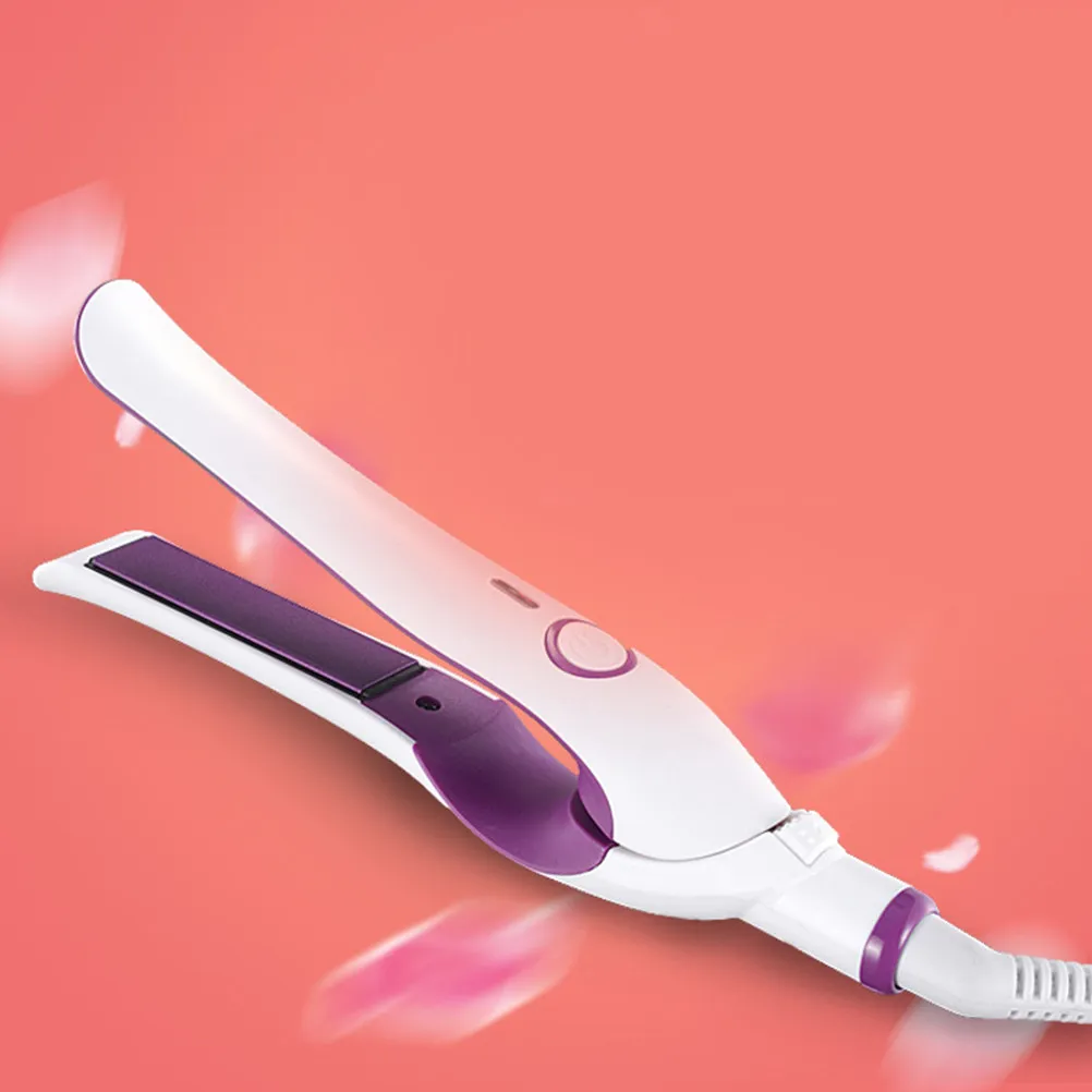 

1Pcs Electric Hair Straightener Curler Purple for Frizzy Thick Wavy Hair Portable Styling Tool Home Salon Use