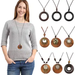 Retro Collar Decoration Neck Accessories Vintage Leather Lanyard Clothing Pendant Sweater Chain Necklace Sweater Necklace