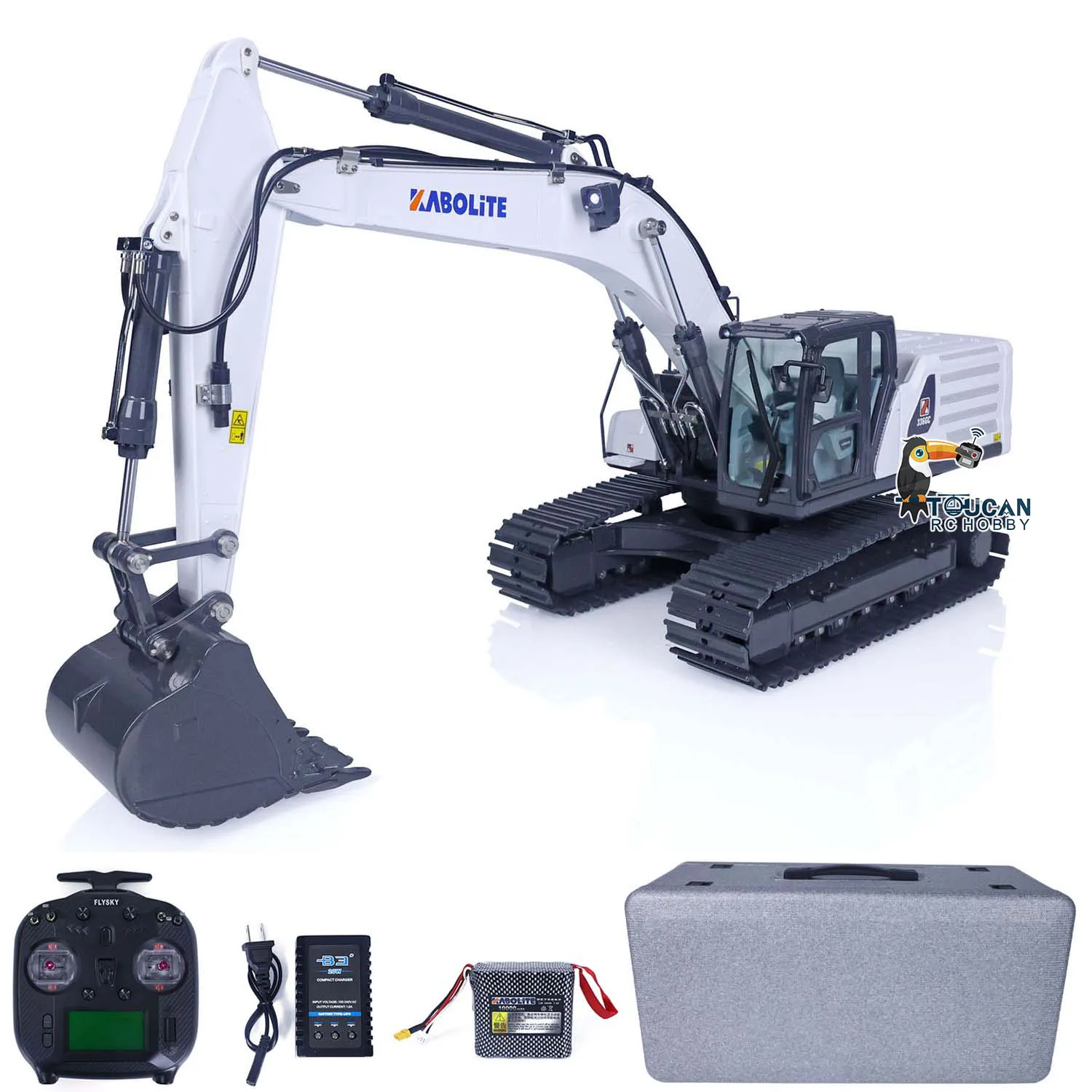 US Stock Kabolite K961S 1/16 RC Hydraulic Excavator HUINA Upgraded Version K336GC Light Engineering Digger Model Claw Ripper