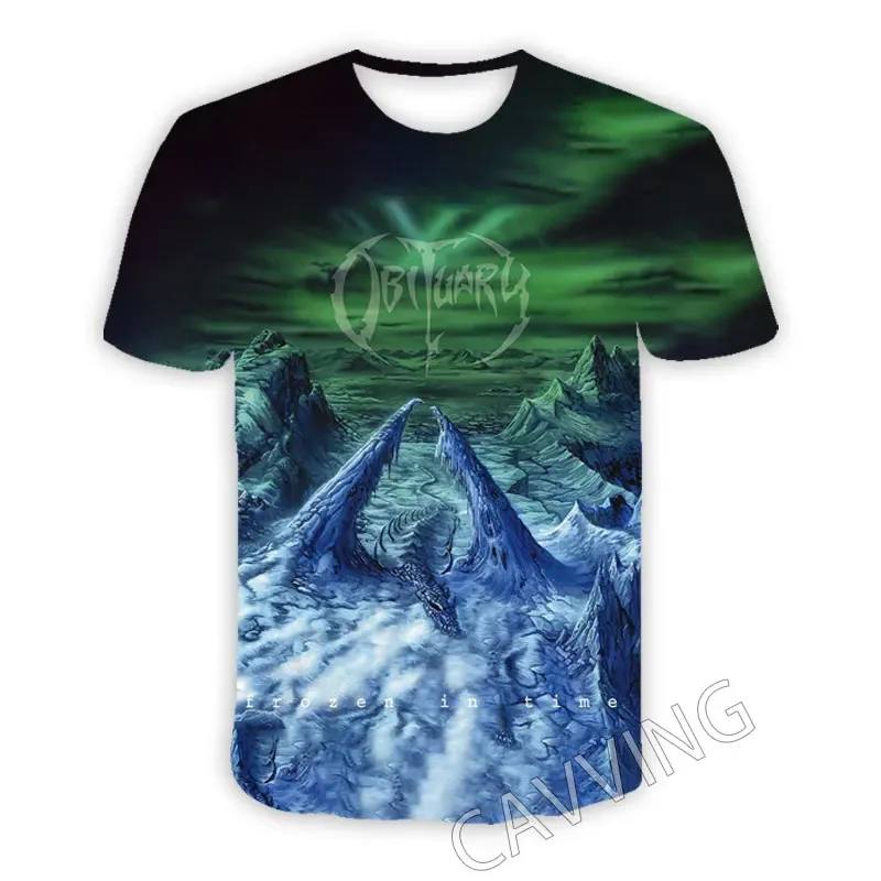 Classic Rock Obituary 3D Print T-shirts Men Women Hip Hop Trend Short Sleeve O-Neck Tee Oversized Y2k Tops Street Men's Clothing view 3