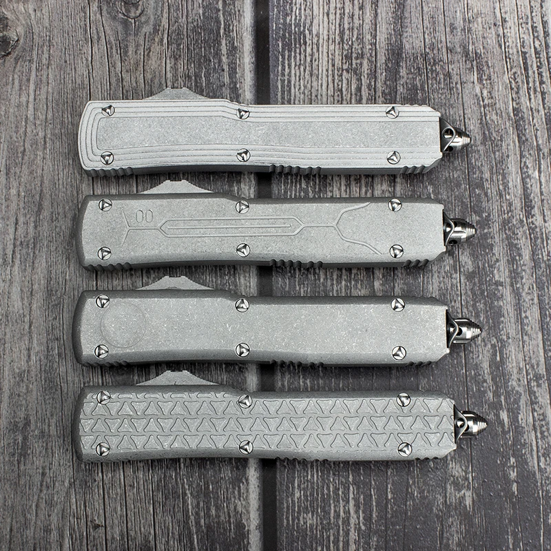 UT Tactical Beard Comb Custom OTF Excellently Designed Stone Washed Aviation Aluminum Handle Pocket Cool EDC Tools