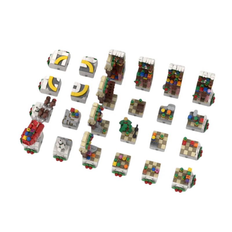 Modèle créatif annuel de noël modulaire architectural MOC-blocs de jouets de construction de petites particules 2200 pièces-convient à tous enthu