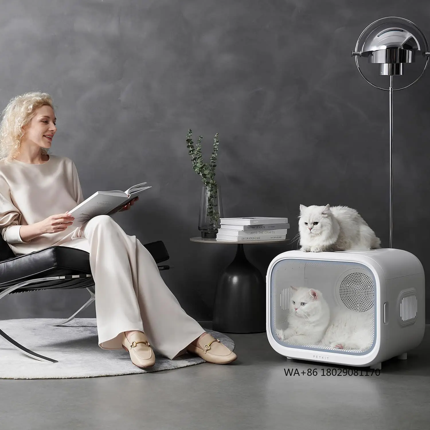 

Умная сушилка для домашних животных с тихим управлением через приложение для кошек, щенков, котят, BUMOPET, прямая автоматическая коробка для сушки волос для домашних животных, ультра