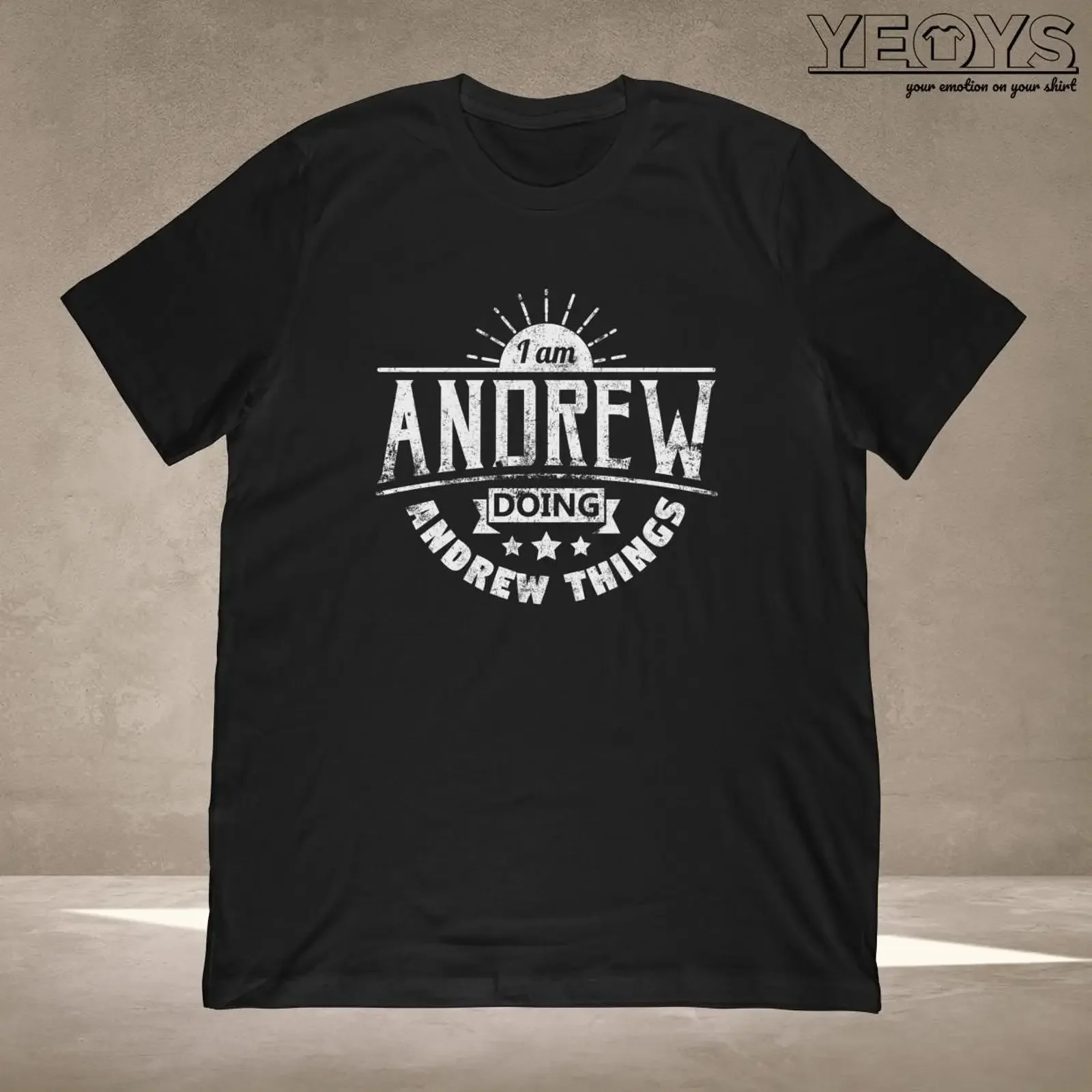 I Am Andrew Doing Things Funny Personalized Name T Shirt Sarcastic Casual  vintage Washed Stylish fashion Breathable streetwear