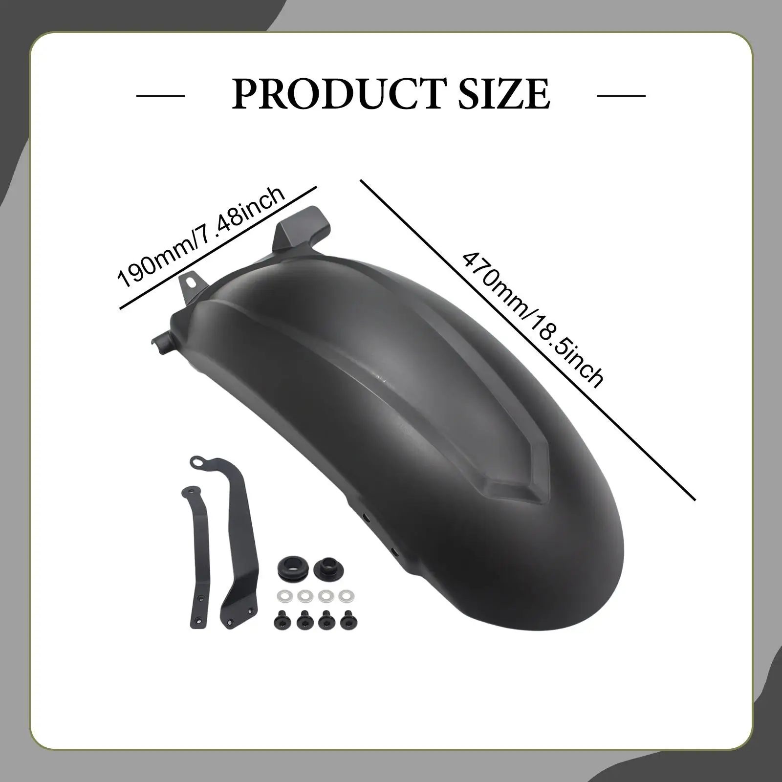 

PP Plastic Motorcycle Fender Splash Guard Wear Resistant Mud Cover Easy Install for BMW C400GT 2025