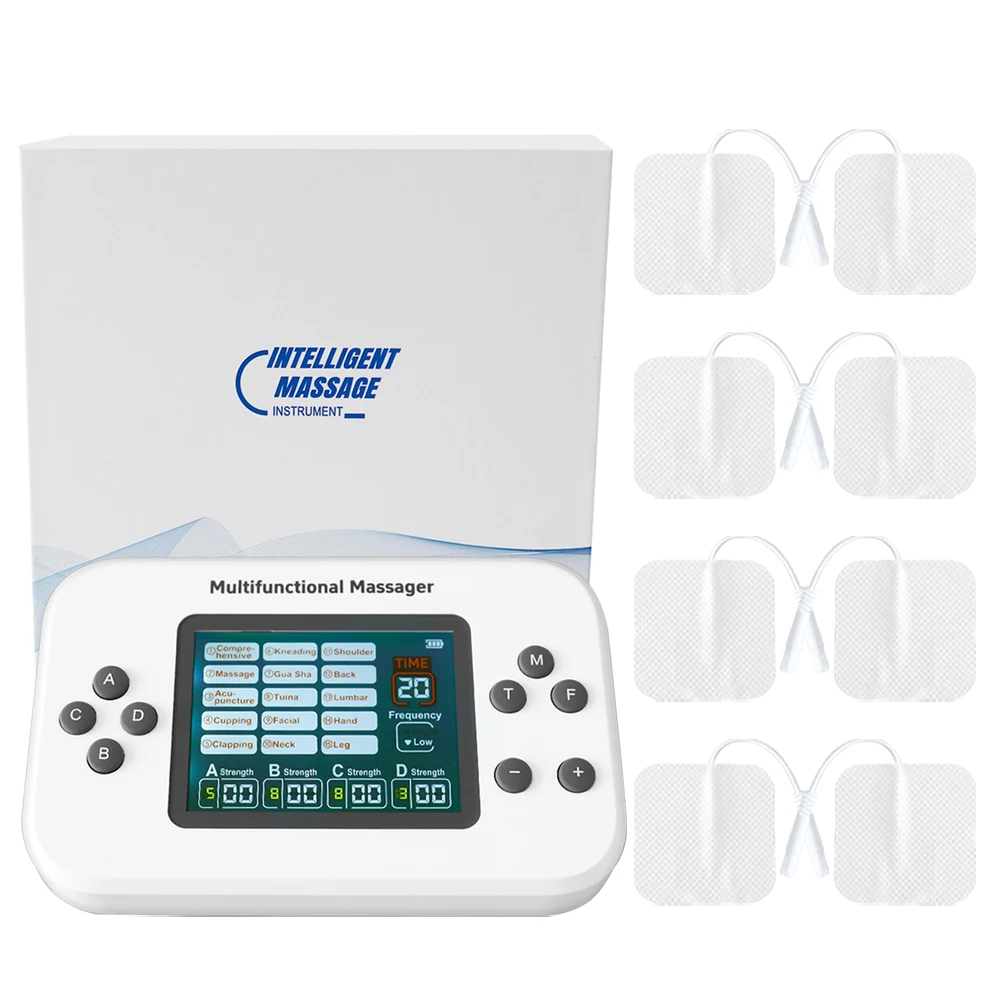 

New 4 In 1 Electric Muscle Stimulator EMS & TENS Unit Pulse Massager 15 Modes 30 Levels High-Frequency Physiotherapy Device