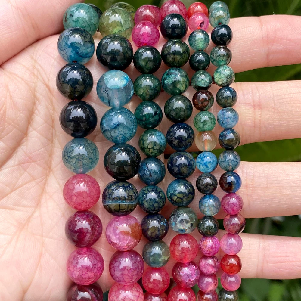 Natural Stone Beads Round Morganites Tourmalines Aquamarines Jades Quartzs Crystals Spacer For Jewelry Making DIY Bracelet