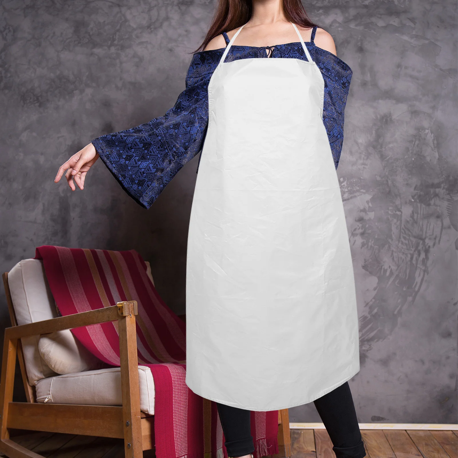 

Waterproof Apron Oil-Resistant Kitchen Chef Working Home Cleaning Adjustable Comfortable Multiple Uses