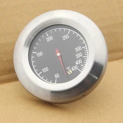 BBQ Grill Thermometer Stainless Steel Smoker Grill BBQ Temperature Gauge Oven BBQ Thermometer Gauge for Barbecue