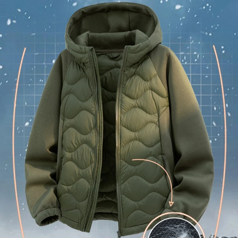 

Autumn Winter White Duck Down Jacket for Men Korean Streetwear Down Coat Men Versatile Warm Thick High-quality Overcoat for Men