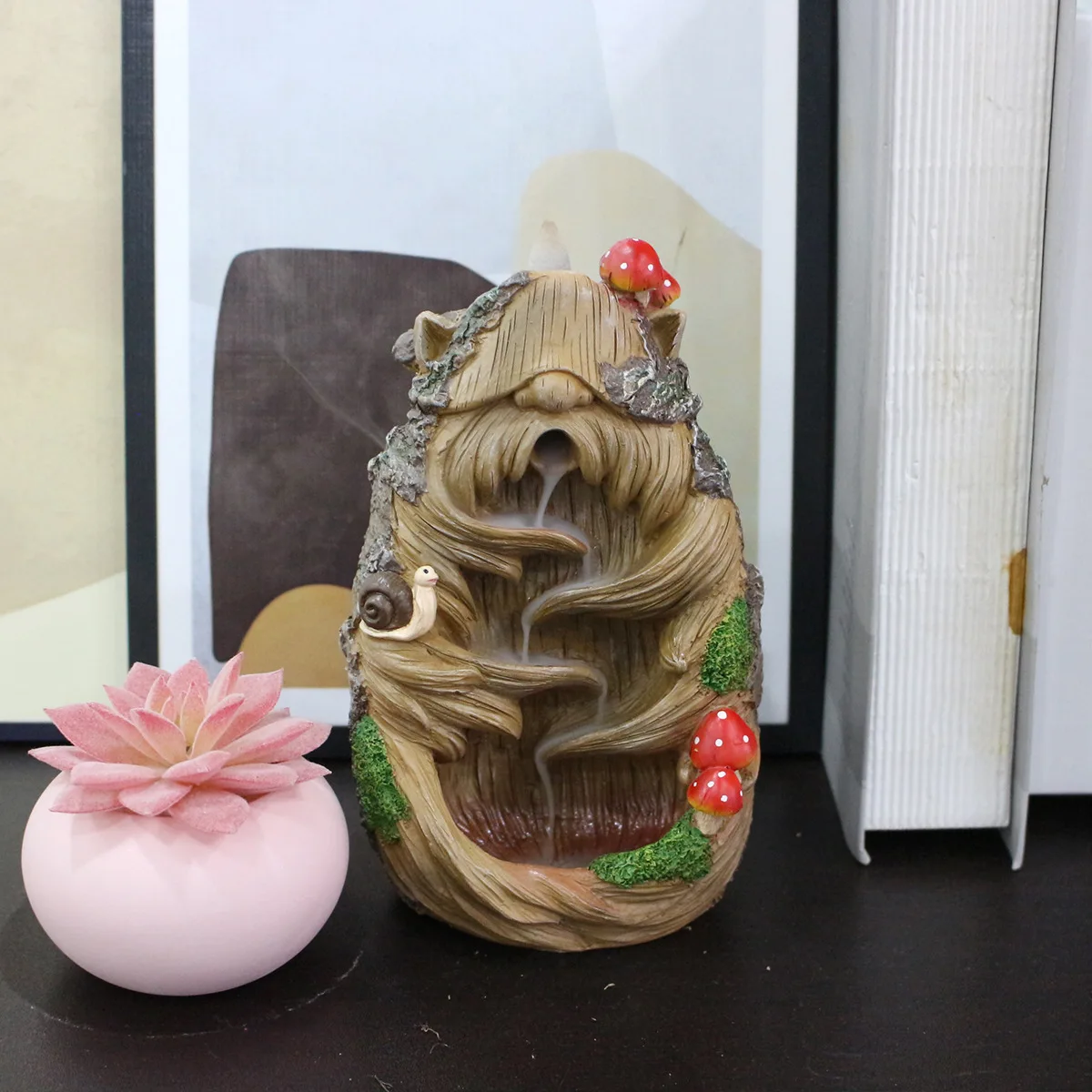 

Tree Face Backflow Incense Burner - Resin Tea Ceremony Decor