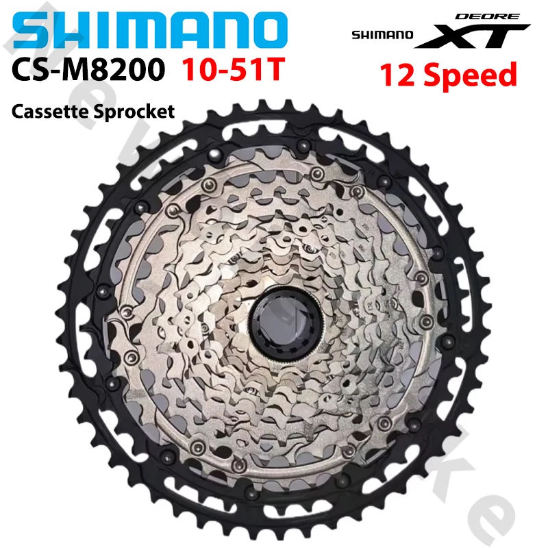 SHIMANO Deore XT M8200 MICRO SPLINE Kassettenritzel für MTB Mountainbike CS-M8200 12-Gang 9-45T 10-51T Original Fahrradteil – Detail 1