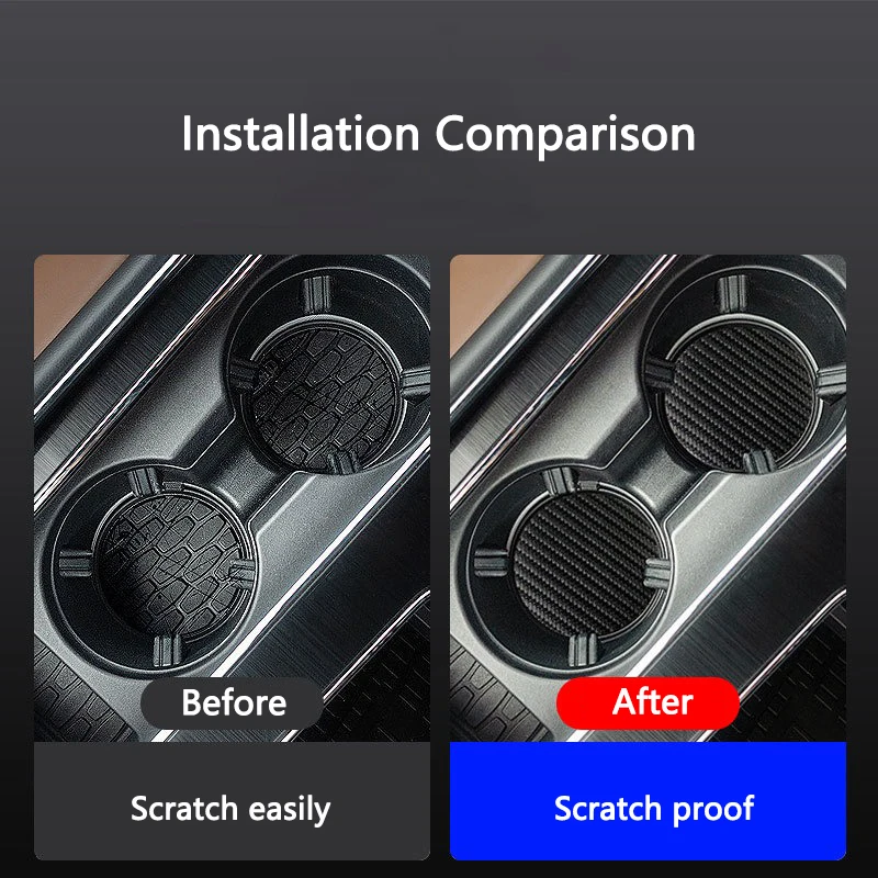 Leather Car Coaster Cup Holder Coasters Center Console Drink Insert Mats For BMW X3 X5 F10 F20 F30 F34 F36 F15 E90 G32 G20 G30 - view 6