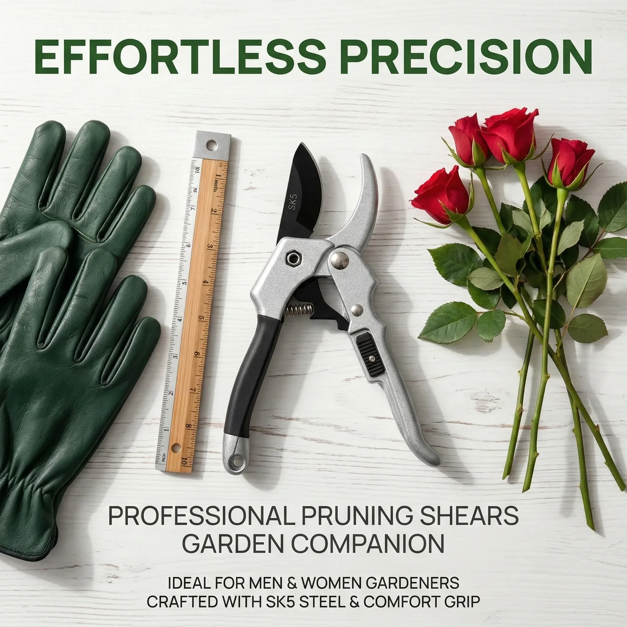 

Садовые ножницы для обрезки веток, фруктовых деревьев, цветов и всех видов растений. Лезвия из сплава для остроты и легкой резки.